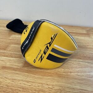 Taylormade RBZ Stage 2 Driver Head Cover Rocketballz Black Silver Yellow Used